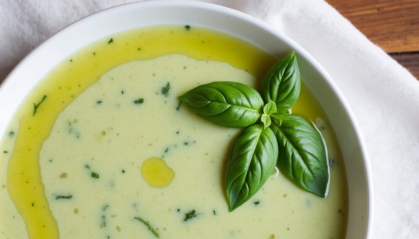découvrez notre recette de velouté froid de courgettes au basilic : une soupe légère, rafraîchissante et pleine de saveurs, idéale pour l'été et facile à préparer. parfait pour une entrée saine et gourmande !