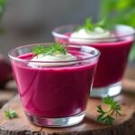 Verrines de mousse de betterave