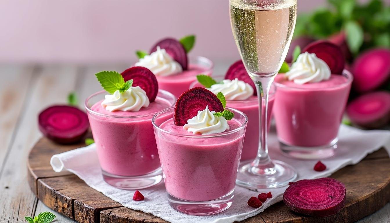 découvrez une recette facile de verrines de mousse de betterave, idéale pour un apéritif frais, léger et coloré. surprenez vos invités avec cette entrée originale et savoureuse !