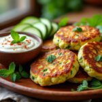 Beignets de courgettes et sauce yaourt