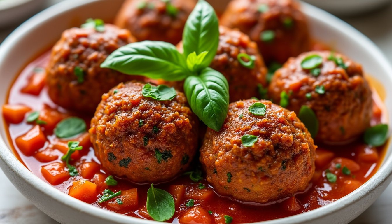 découvrez notre recette savoureuse de boulettes de haricots rouges accompagnées d'une délicieuse sauce tomate maison. un plat végétarien facile à préparer, parfait pour un repas sain et gourmand.