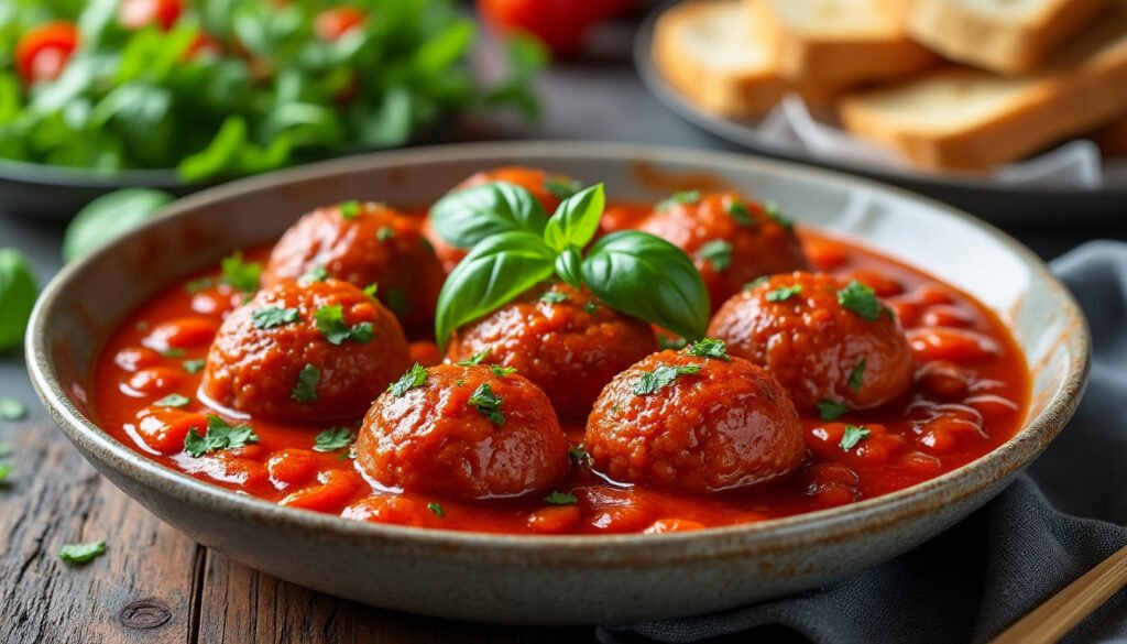 découvrez notre recette savoureuse de boulettes de haricots rouges accompagnées d'une délicieuse sauce tomate. facile à préparer, végétarienne et riche en saveurs, idéale pour un repas sain et gourmand.
