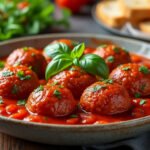 Boulettes de haricots rouges et sauce tomate