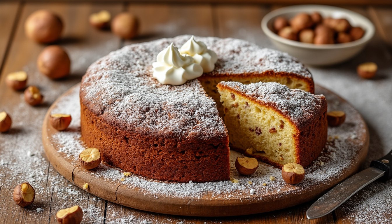 découvrez notre délicieux cake à la farine de châtaigne et aux noisettes, une recette moelleuse, sans gluten et pleine de saveurs authentiques pour régaler vos papilles au goûter ou au petit-déjeuner.