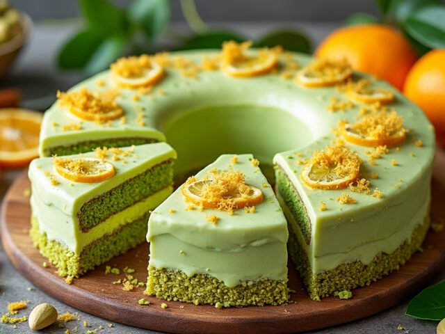 Cake à la pistache et zestes d’orange