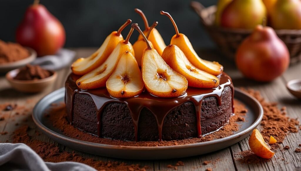 découvrez notre délicieuse recette de cake au cacao et poires caramélisées : un dessert gourmand, moelleux et facile à réaliser pour régaler petits et grands à l’heure du goûter ou du dessert.