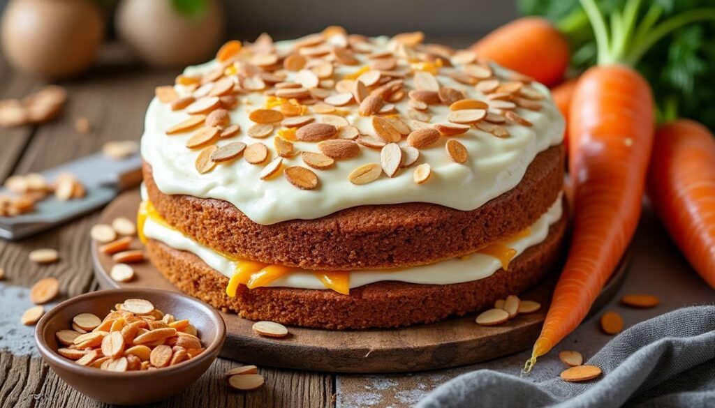découvrez notre recette gourmande de cake aux carottes et amandes effilées : un gâteau moelleux et savoureux, parfait pour le goûter ou le dessert. facile à réaliser, il ravira petits et grands avec ses saveurs douces et son croquant d’amandes.