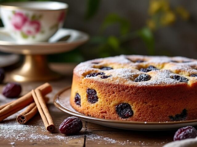 Cake aux pruneaux et cannelle