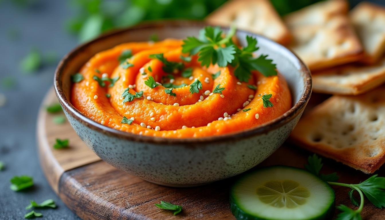 découvrez notre recette savoureuse de caviar de carottes au cumin et coriandre : une entrée végétarienne, onctueuse et parfumée, idéale pour l'apéritif ou à tartiner lors de vos repas gourmands !