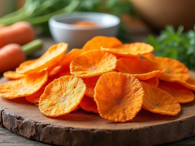 Chips de carottes au four