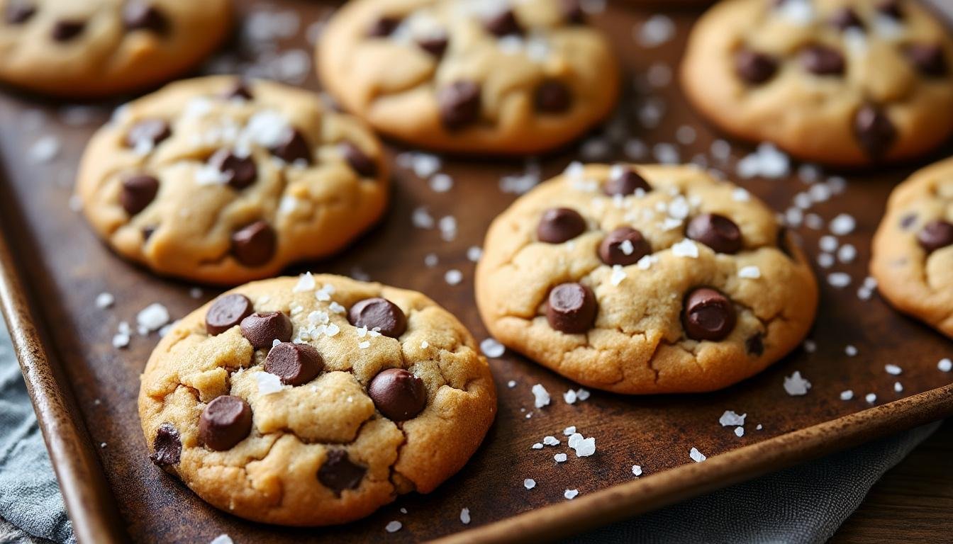 découvrez nos délicieux cookies aux éclats de chocolat noir et à la fleur de sel, une alliance parfaite de douceur et de caractère pour une pause gourmande inoubliable.
