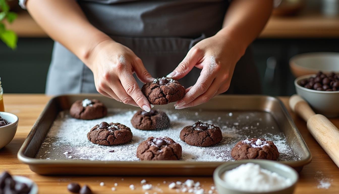 savourez nos cookies aux éclats de chocolat noir et fleur de sel : des biscuits gourmands, moelleux à l'intérieur, croustillants à l'extérieur, parfaits pour une pause sucrée irrésistible.