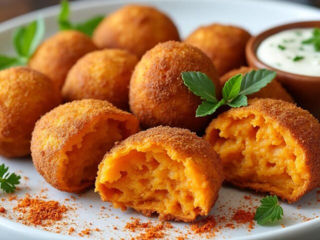 Croquettes de patates douces et épices douces