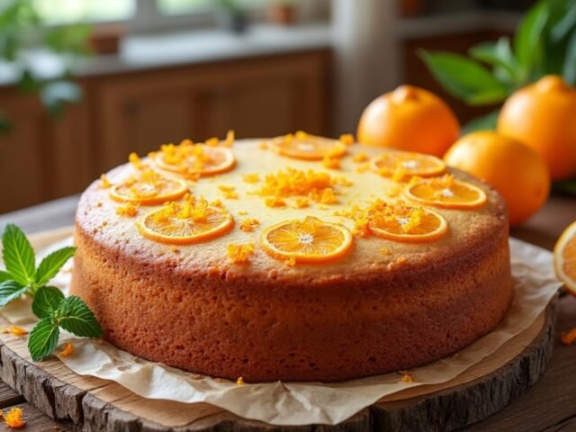 Gâteau au yaourt et zestes de mandarine