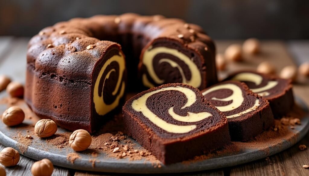 découvrez notre recette irrésistible de gâteau marbré chocolat-noisette, moelleux et gourmand, pour régaler petits et grands lors du goûter ou en dessert.