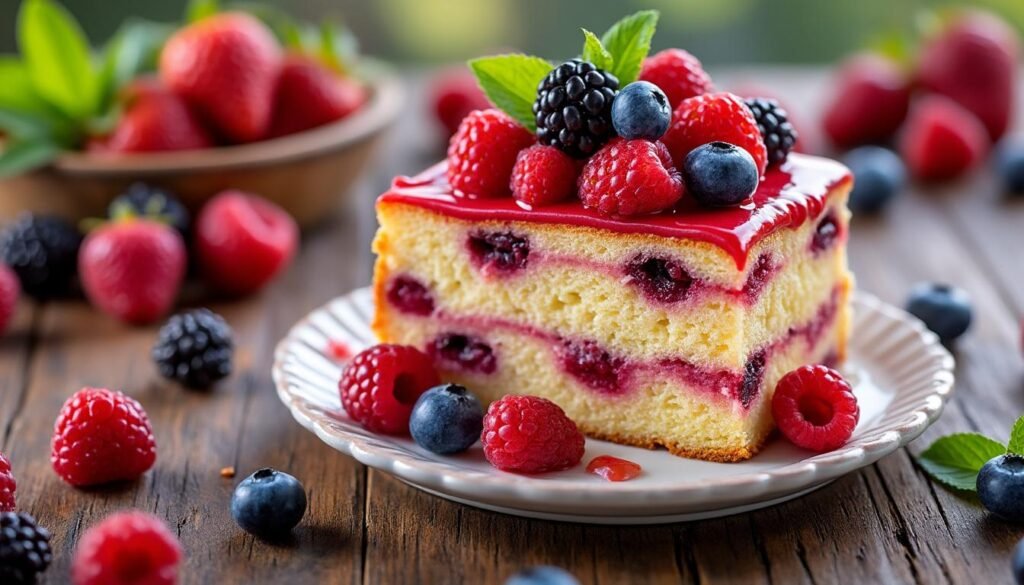 découvrez une recette facile et savoureuse de gâteau moelleux aux fruits rouges et yaourt végétal, parfaite pour un dessert léger et gourmand tout en étant adaptée aux régimes végétariens et sans lactose.