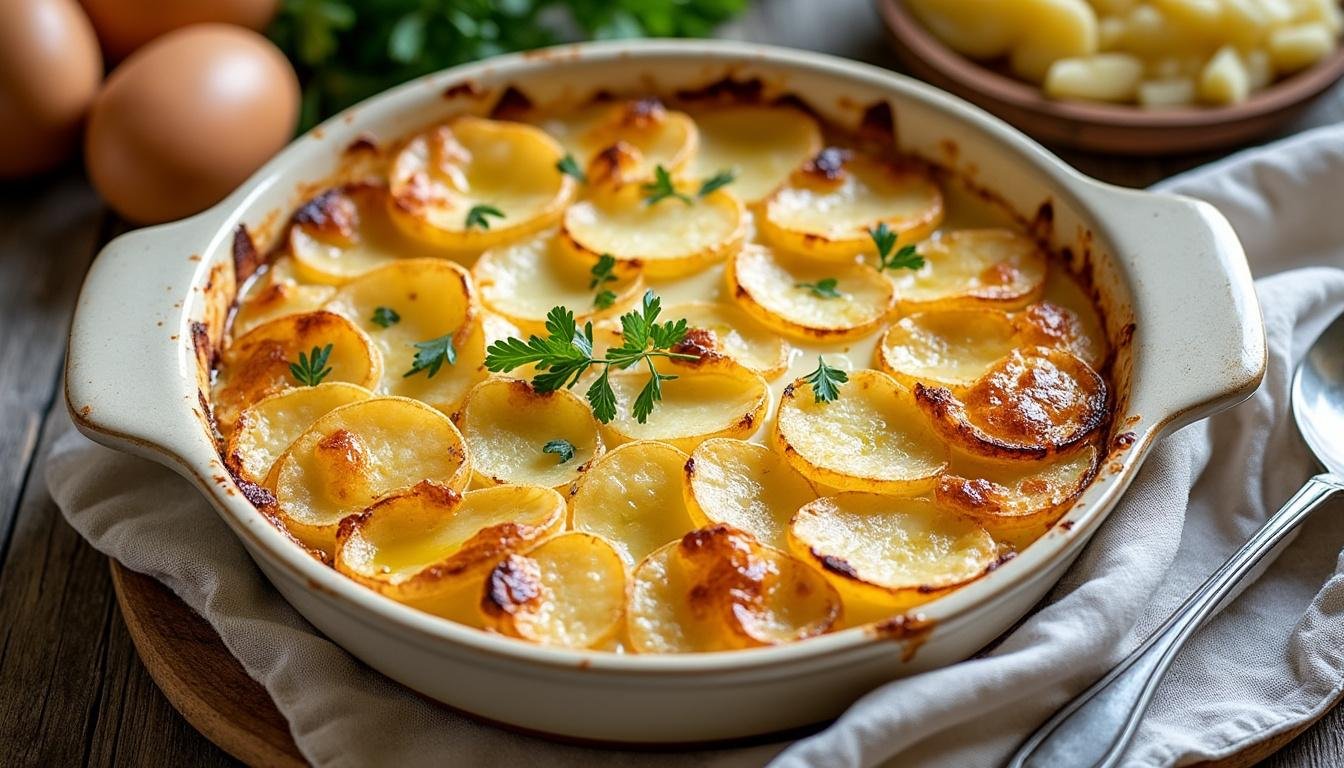 découvrez notre recette de gratin dauphinois revisité, préparé avec une délicieuse crème végétale pour une version légère et savoureuse, idéale pour les amateurs de cuisine gourmande et sans lactose.