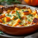 Gratin de potiron et fromage de brebis
