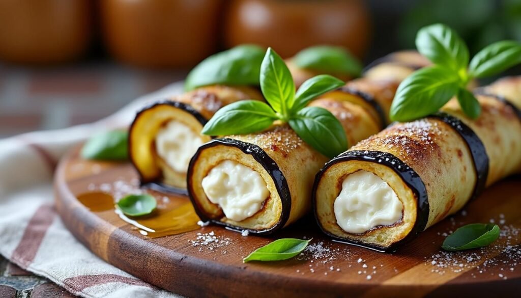 découvrez notre recette facile de mini roulés d’aubergines à la ricotta : une entrée légère et savoureuse, parfaite pour l’apéritif ou un repas estival. gourmand, rapide et végétarien !