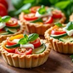 Mini tartelettes aux légumes et fromage frais