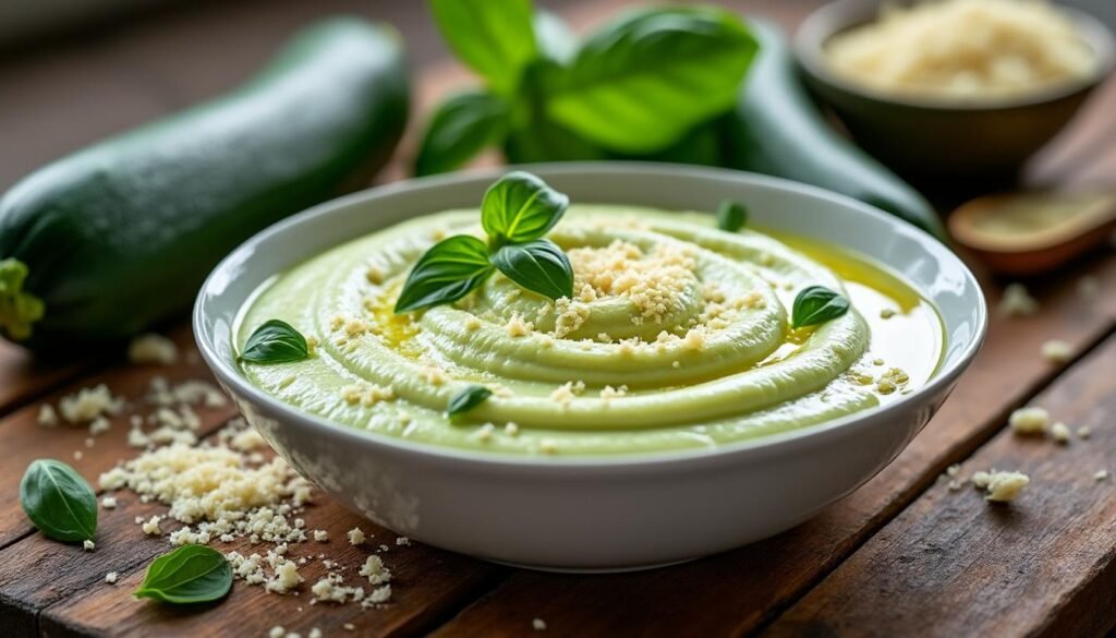 découvrez une délicieuse mousse de courgette au parmesan, légère et savoureuse, parfaite en entrée ou en apéritif pour surprendre vos convives avec une touche originale et raffinée.