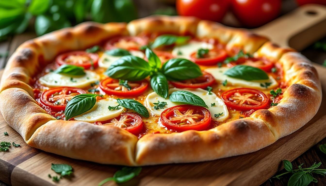 découvrez notre recette gourmande de pizza maison à la crème d’aubergine et légumes grillés, parfaite pour un repas sain, savoureux et végétarien. facile à préparer, elle ravira tous les amateurs de cuisine italienne.