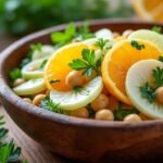 Salade de fenouil, orange et pois chiches