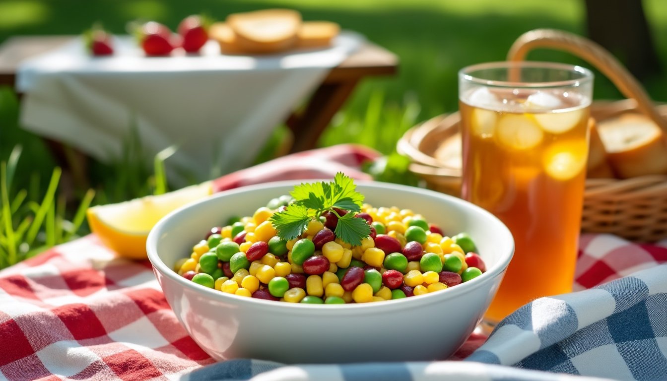 découvrez notre recette de salade de maïs grillé et haricots rouges, sublimée par une sauce citronnée rafraîchissante. idéale pour un repas léger, sain et plein de saveurs estivales !