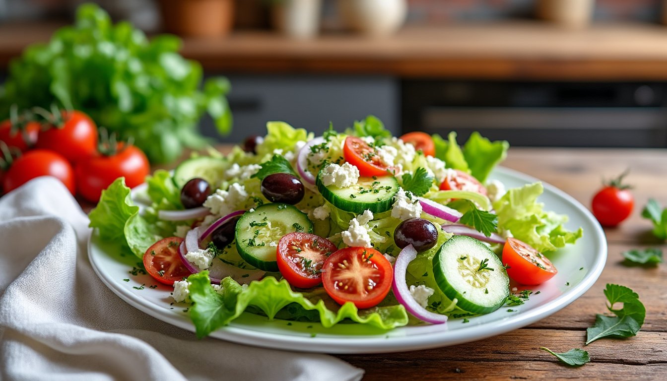 découvrez une salade de pâtes complètes savoureuse, agrémentée de feta crémeuse et d'olives noires. une recette idéale pour un repas équilibré, frais et plein de saveurs méditerranéennes.