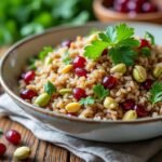 Salade de riz sauvage, cranberries et pistaches