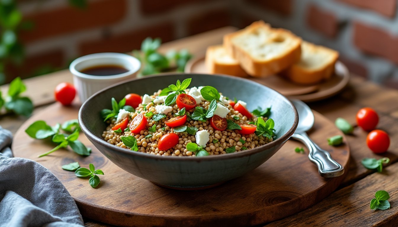 découvrez une salade d’orge perlé fraîche et gourmande, agrémentée de brocolis croquants et de noix de cajou pour une touche croquante et savoureuse. une recette saine, idéale pour un repas équilibré et plein de saveurs.