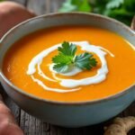 Soupe froide de patate douce et gingembre