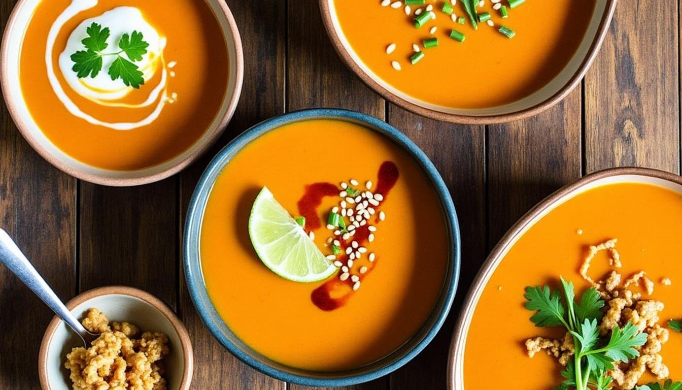 découvrez notre délicieuse soupe froide de patate douce et gingembre, une recette fraßche et originale, parfaite pour l'été. savourez l'alliance subtile du sucré et du piquant !