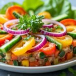 découvrez une recette fraîche et légère de tartare de légumes croquants, relevée d’une savoureuse vinaigrette citronnée. parfait pour une entrée saine et pleine de saveurs !