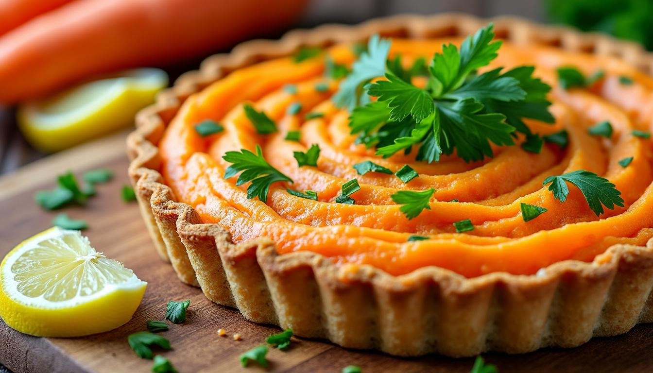 découvrez notre délicieuse recette de tarte aux carottes et fromage frais, une alliance gourmande et légÚre parfaite pour régaler toute la famille. facile à préparer, idéale en entrée ou en plat principal !