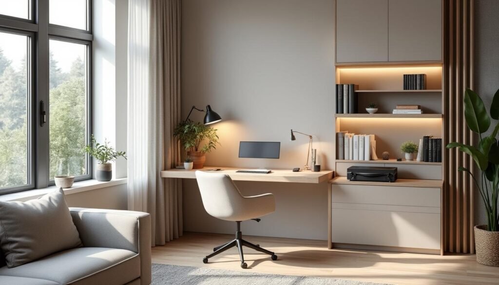 découvrez comment aménager un coin bureau discret dans votre salon pour allier travail et convivialité sans encombrer votre espace de vie.