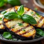 Aubergines grillées au parmesan et basilic