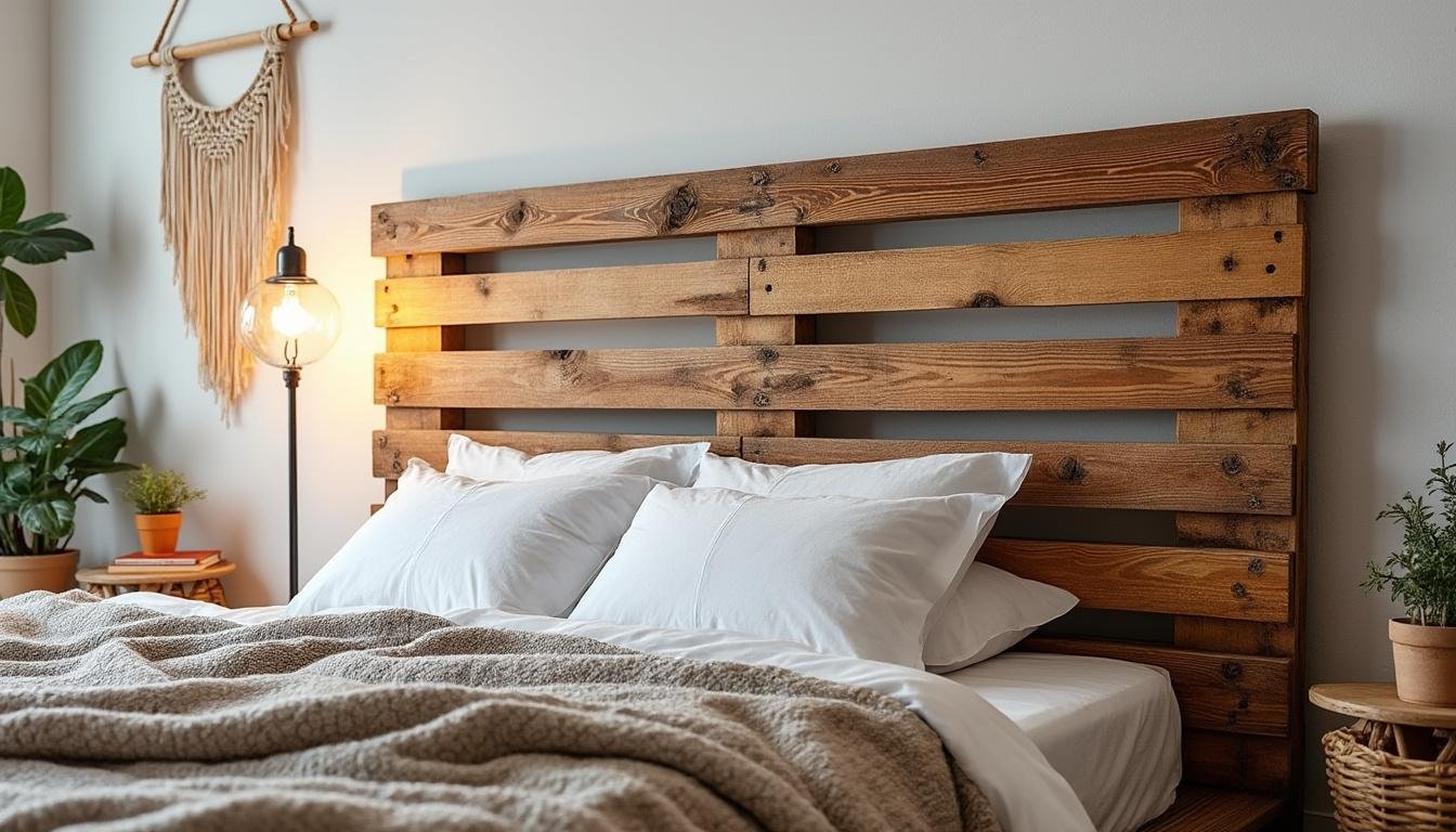 apprenez à fabriquer facilement une tête de lit diy originale et écologique en utilisant du bois de palette récupéré. guide étape par étape pour un projet déco unique.