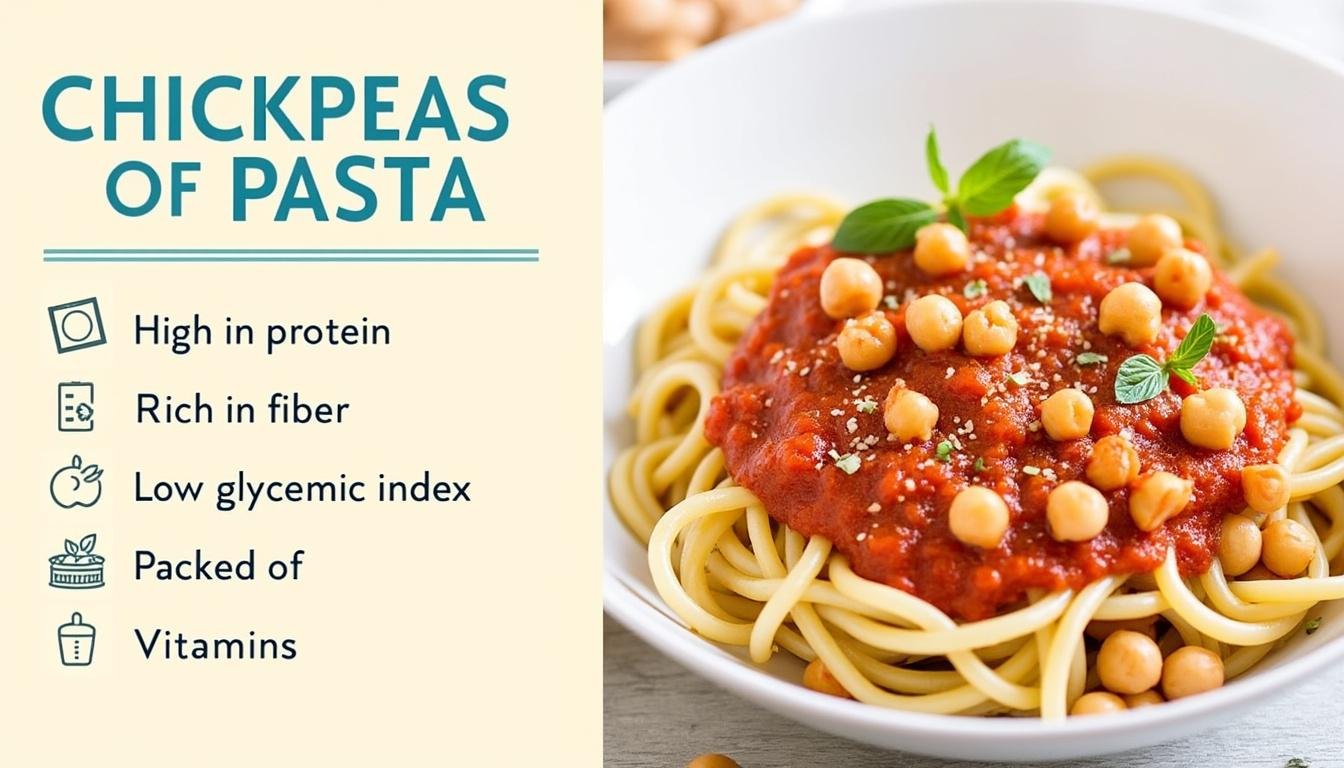 découvrez une délicieuse recette de pâtes aux pois chiches accompagnées d'une sauce tomate épicée, idéale pour un repas sain, savoureux et riche en protéines végétales. facile à préparer et pleine de saveurs méditerranéennes !