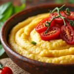 découvrez notre recette facile et savoureuse de polenta crémeuse aux tomates séchées, un plat réconfortant et plein de saveurs méditerranéennes.
