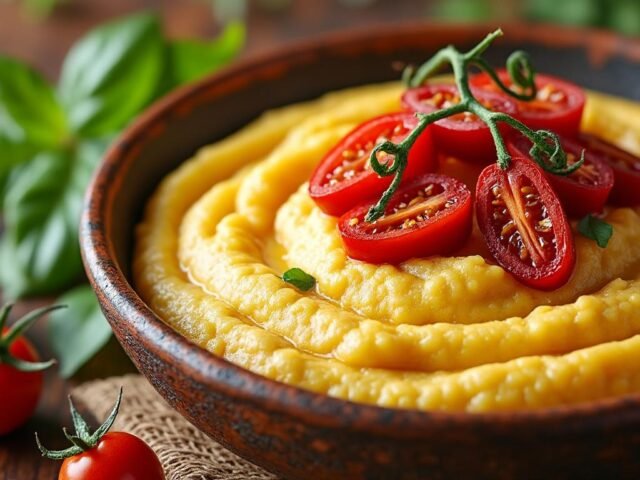 Polenta crémeuse aux tomates séchées