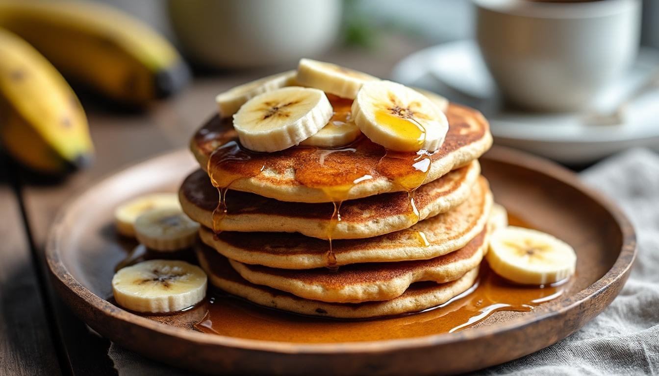 découvrez notre recette healthy de pancakes à la banane, facile et rapide à préparer. des pancakes moelleux, prêts en quelques minutes, parfaits pour un petit-déjeuner sain et gourmand !