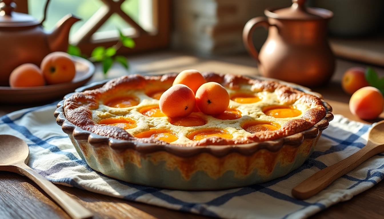 découvrez une délicieuse recette de clafoutis aux abricots, facile à préparer et parfaite pour un dessert fruité et léger.