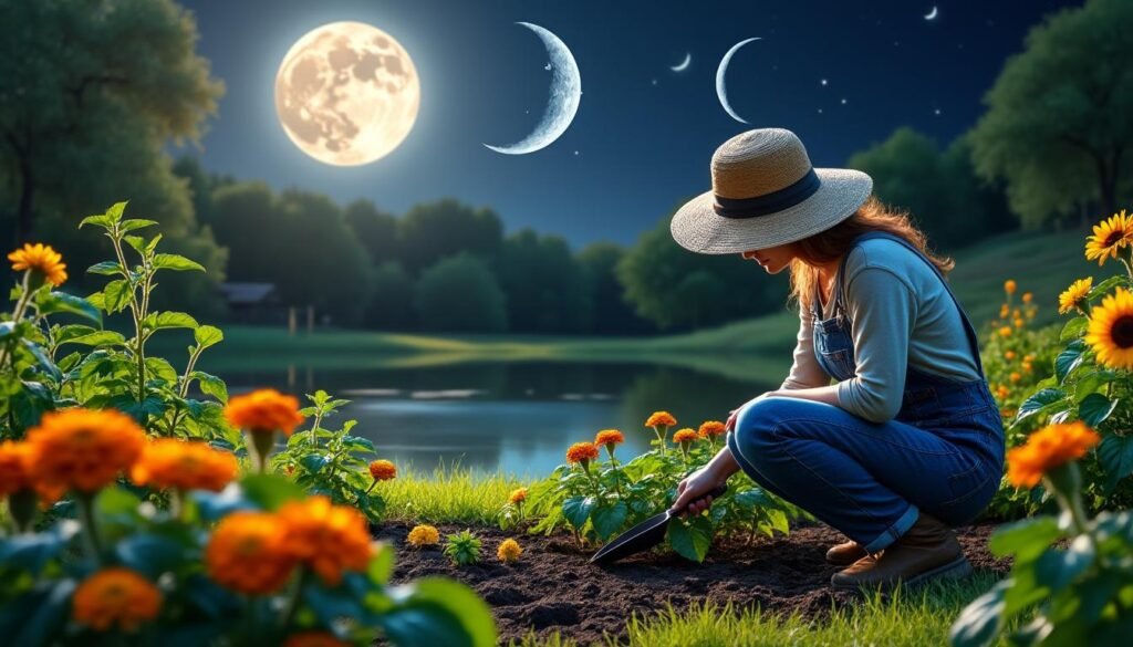 découvrez nos conseils et astuces pour jardiner avec la lune toute l'année et optimiser la croissance de vos plantes selon les phases lunaires.