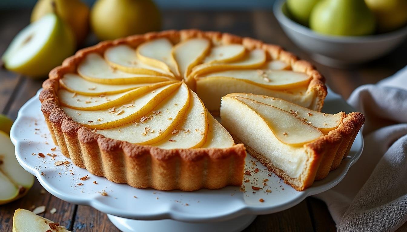 découvrez la recette traditionnelle de la tarte bourdaloue, alliant poires juteuses et crème d'amande fondante pour un dessert délicieux et gourmand.