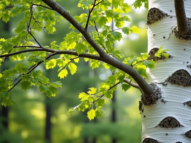 Bouleau verruqueux : caractéristiques principales et applications pratiques